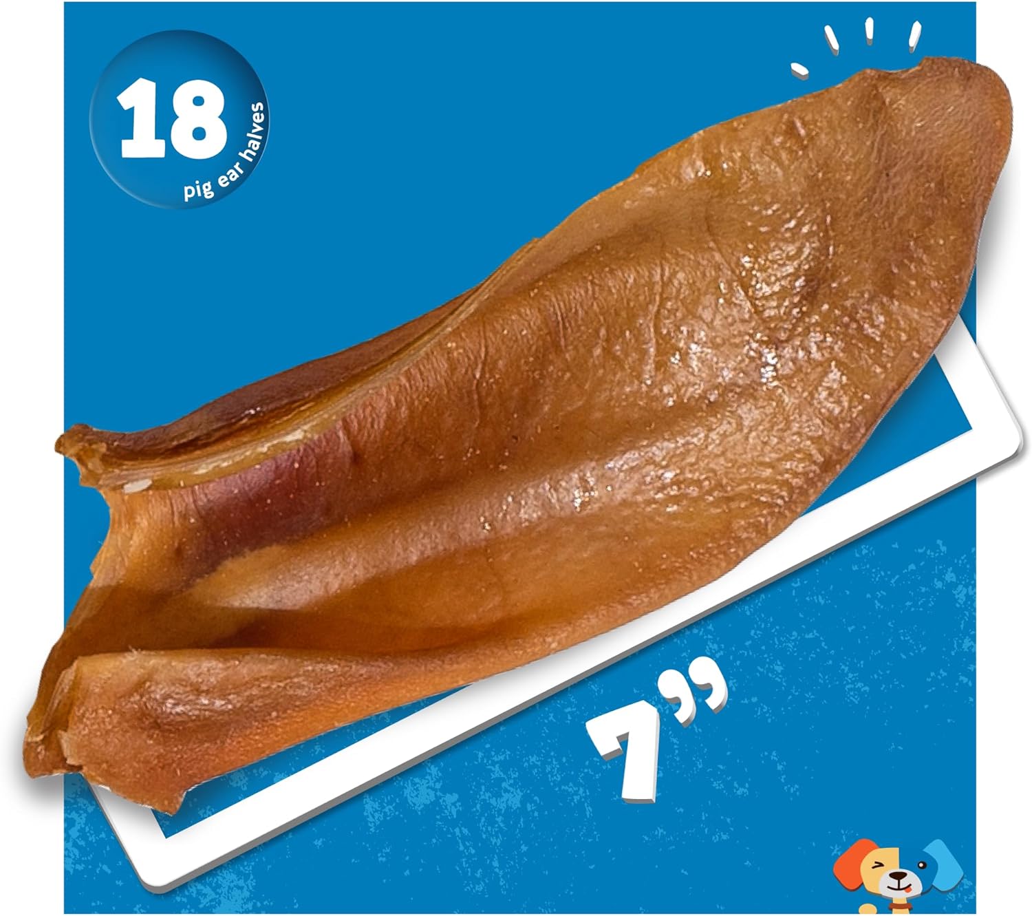 Jack&Pup Pig Ears for Dogs (18 Pack) Extra Thick Half Pigs Ears - Premium Dog Pig Ear Treats - Healthy Dog Pork Chews; Excellent Rawhide Alternative : Pet Supplies