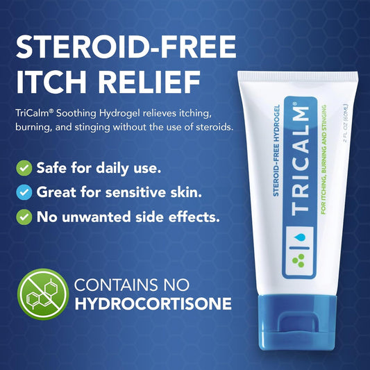 Soothing Steroid-Free Anti-Itch Hydrogel for Bug Bites, Eczema, and More, Contains No Hydrocortisone, 2 Fl Oz