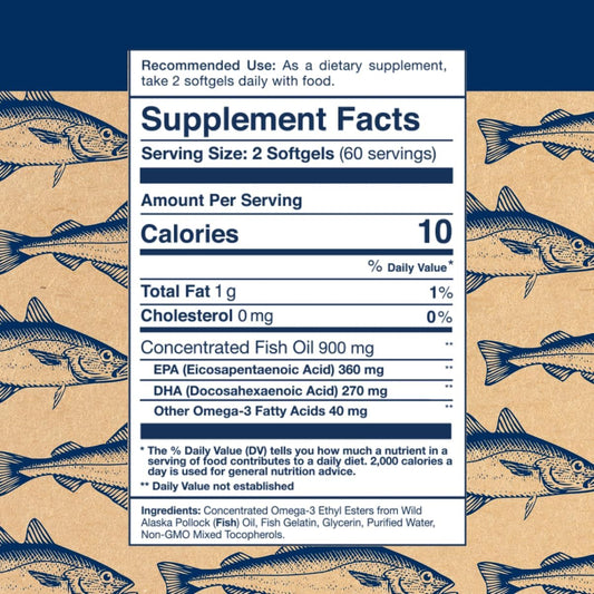 Wiley's Finest Wild Alaskan Fish Oil Easy Swallow Minis - Omega-3 Fish