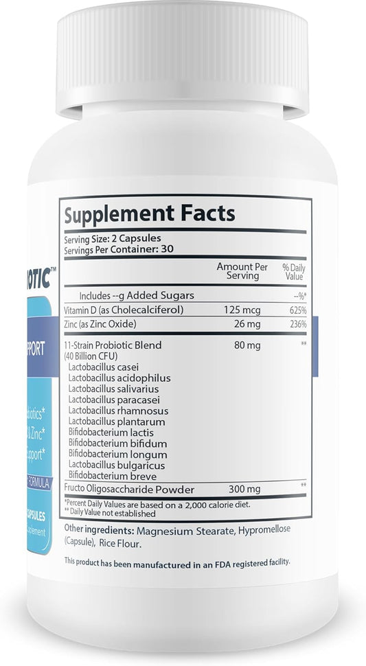 Pro Skin Probiotic - Skin Health Supporting Probiotic With Immune Support - Promote Healthy Skin Microbiome From Inside Out - Health Starts In The Gut - Support Reduced Breakouts, Redness, & Puffiness