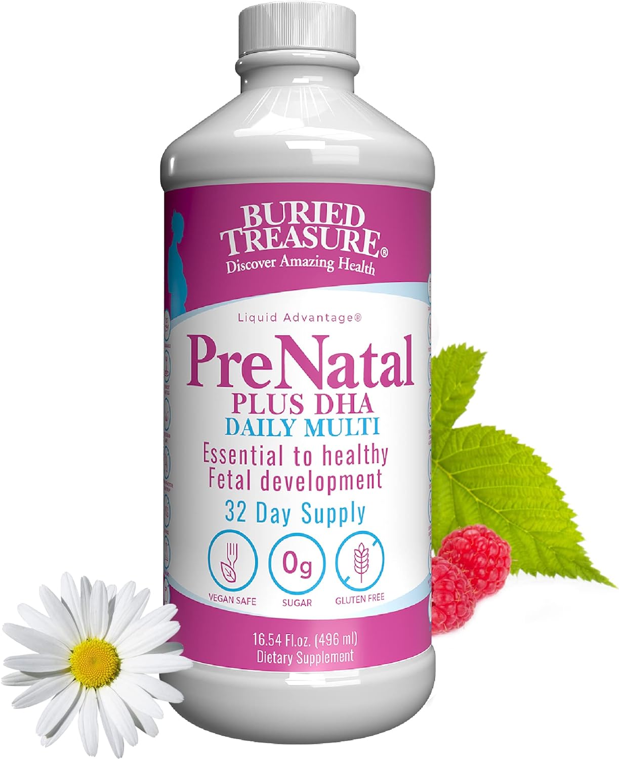 Buried Treasure Prenatal Plus Dha Complete, 16 Oz, Natural Dha Omega3 Iron