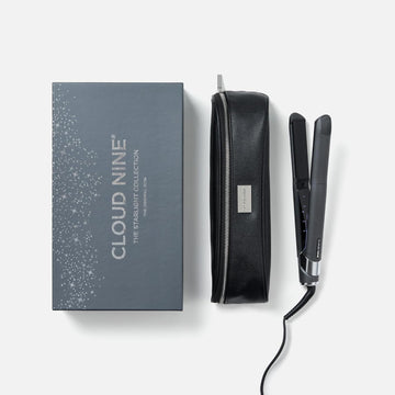 Cloud Nine The Original Iron Grey Hair Straightener Starlight Grey | Variable Temperature Control Quick Heat Touch Technology Ceramic Floating Plates Spring Flex Styling | Smooth Sleek Results