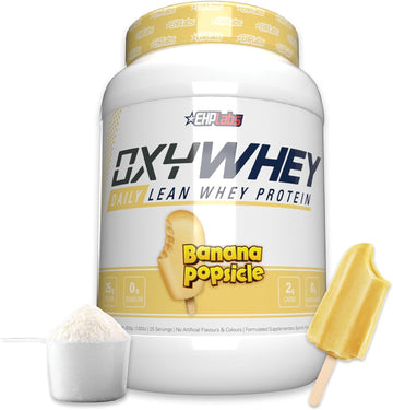 Ehp Labs Oxywhey Whey Protein Isolate Powder - 25G Of Whey Isolate Protein Powder, Meal Replacement Shake, Sugar Free Protein Powder - 25 Serves (Banana)