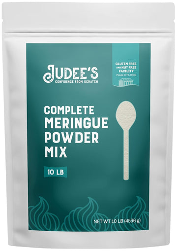 Judee’S Complete Meringue Powder Mix Bulk 10 Lb - Great For Baking And Decorating - No Preservatives - Gluten-Free And Nut-Free - Make Meringue Cookies, Pies, Frosting, And Royal Icing