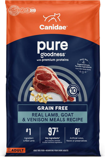 Canidae Pure Real Lamb, Goat & Venison Meals Recipe Adult Dry Dog Food, 22 Lbs