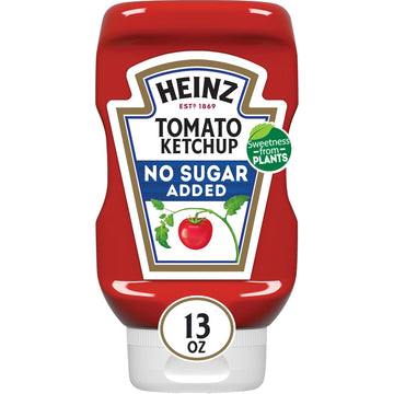 Heinz Tomato Ketchup With No Sugar Added, 13 Oz Bottle