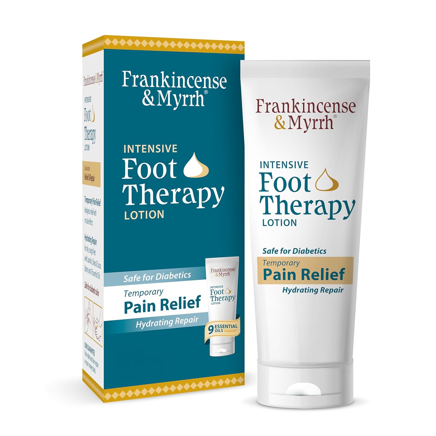 Frankincense & Myrrh Foot Pain Relief Cream – Intensive Foot Therapy Lotion for Neuropathy, Diabetic Foot Pain & Restless Leg Support – 4 oz