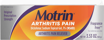 Motrin Arthritis Pain Relief Diclofenac Sodium Topical Gel 1%, Anti-Inflammatory Cream for Arthritis Pain in Hands, Wrists, Elbows, Knees, Feet & Ankles, NSAID Pain Relief Gel, 3.53 Oz