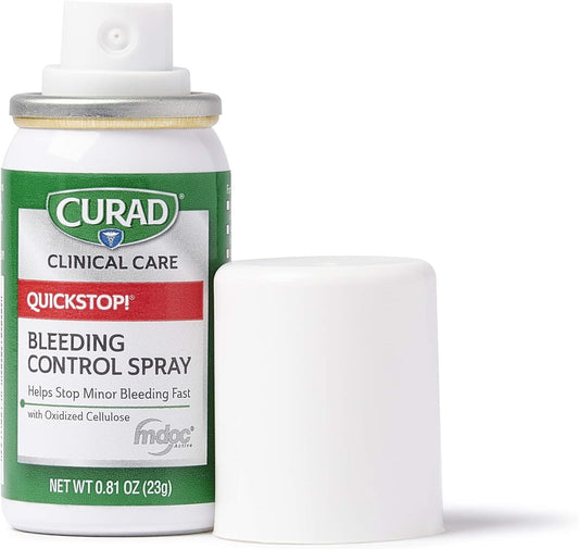 CURAD QuickStop Bleeding Control Spray, For Minor Cuts & Scrapes, .81oz (1 Count)