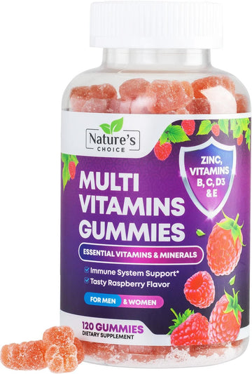 Multivitamin Gummies - Nature'S Daily Gummy Multivitamins For Adults, Women & Men With Vitamins A, C, E, B6, B12, And Minerals - Natural Multi Vitamin Supplement, Non-Gmo, Berry Flavor - 120 Gummies