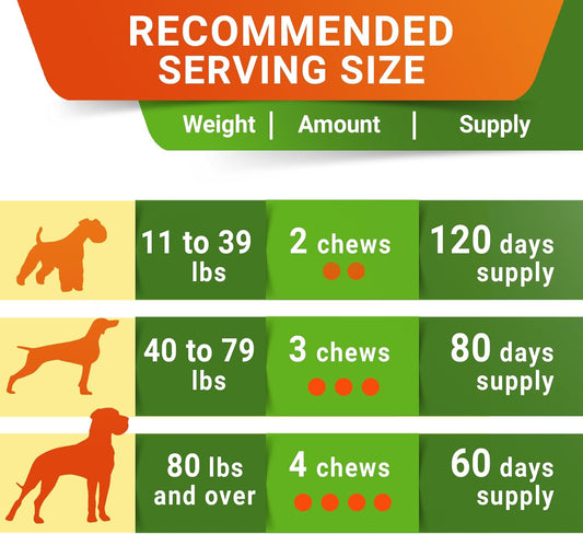 Large Breed Hemp + Glucosamine Dog Joint Supplement - Hemp Chews for Dogs Hip Joint Pain Relief - Omega 3, Chondroitin, MSM - Advanced Mobility Hemp Oil Treats for Large Dogs - Made in USA - 240 Ct