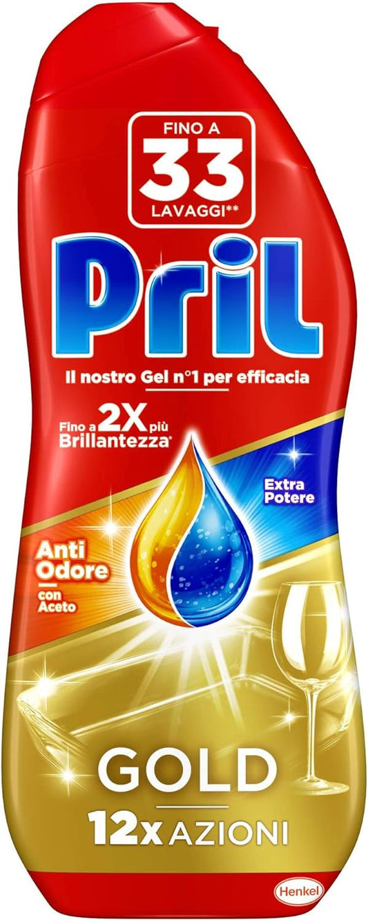 Pril Gold Gel Dishwasher Vinegar 3 x 600 ml