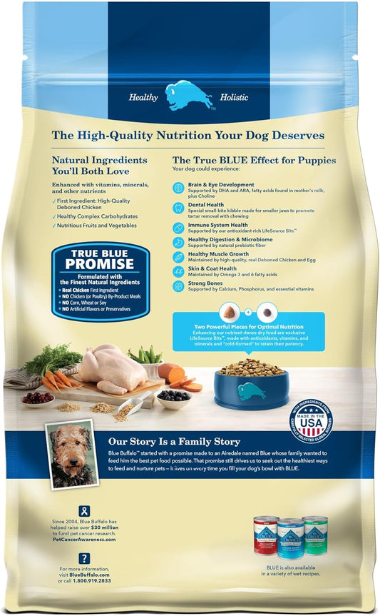 Blue Buffalo Life Protection Formula Puppy Dry Dog Food With Dha And Ara, Made With Natural Ingredients, Chicken & Brown Rice Recipe, 34-Lb. Bag