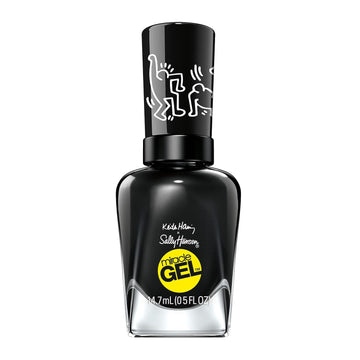 Sally Hansen Miracle Gel™, Keith Haring Sketched In Stone, Long Lasting, Gel-Like Formula, No Uv Lamp Needed, Black Nail Polish