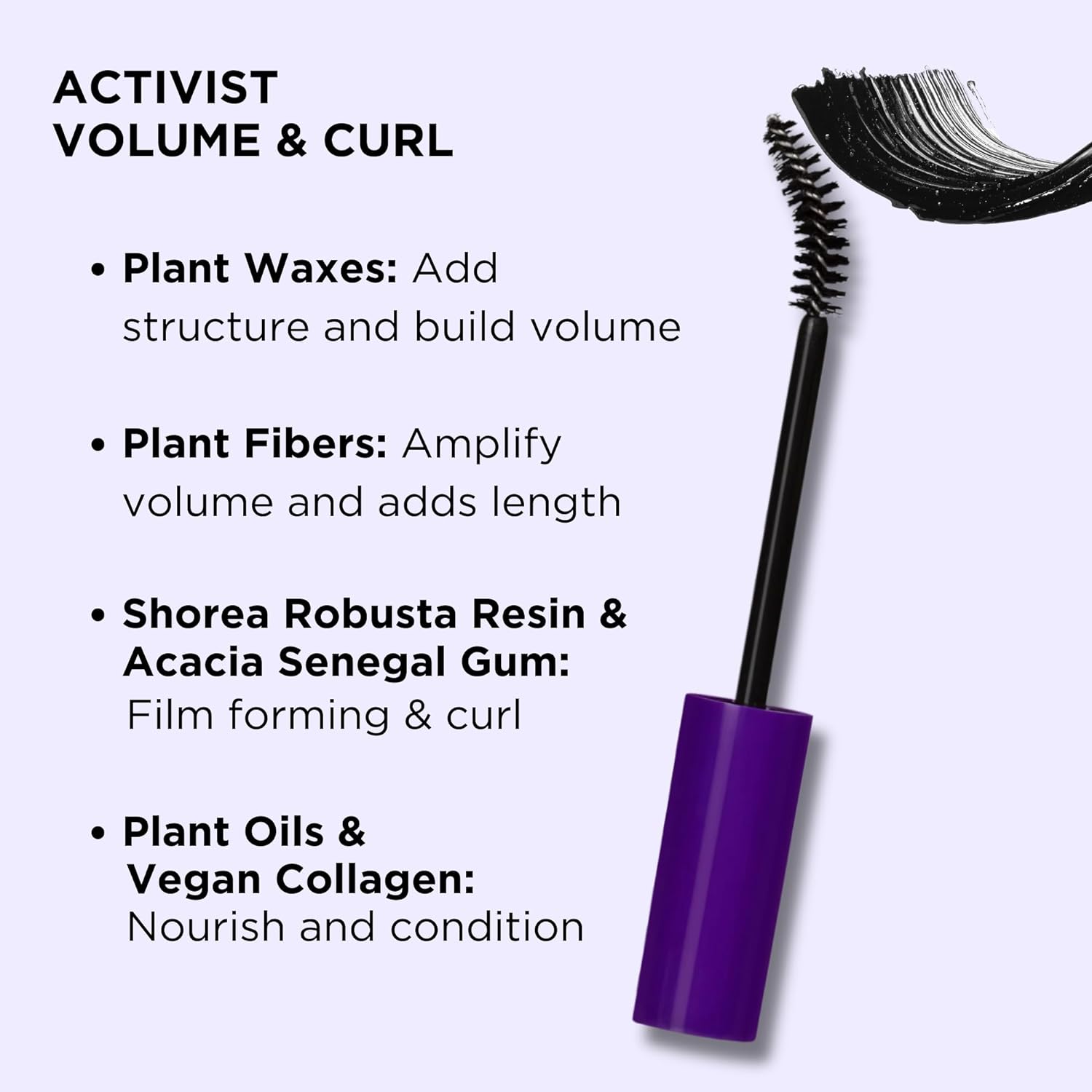 Pacifica Beauty | Activist Curling Mascara | Black | Volume and Length | Vegan Brush | Glass Tube | Clean Eye Makeup | Plant-Fibers | Microplastic + Nylon 6 Free | Vegan, Talc-Free, Cruelty-Free : Beauty & Personal Care