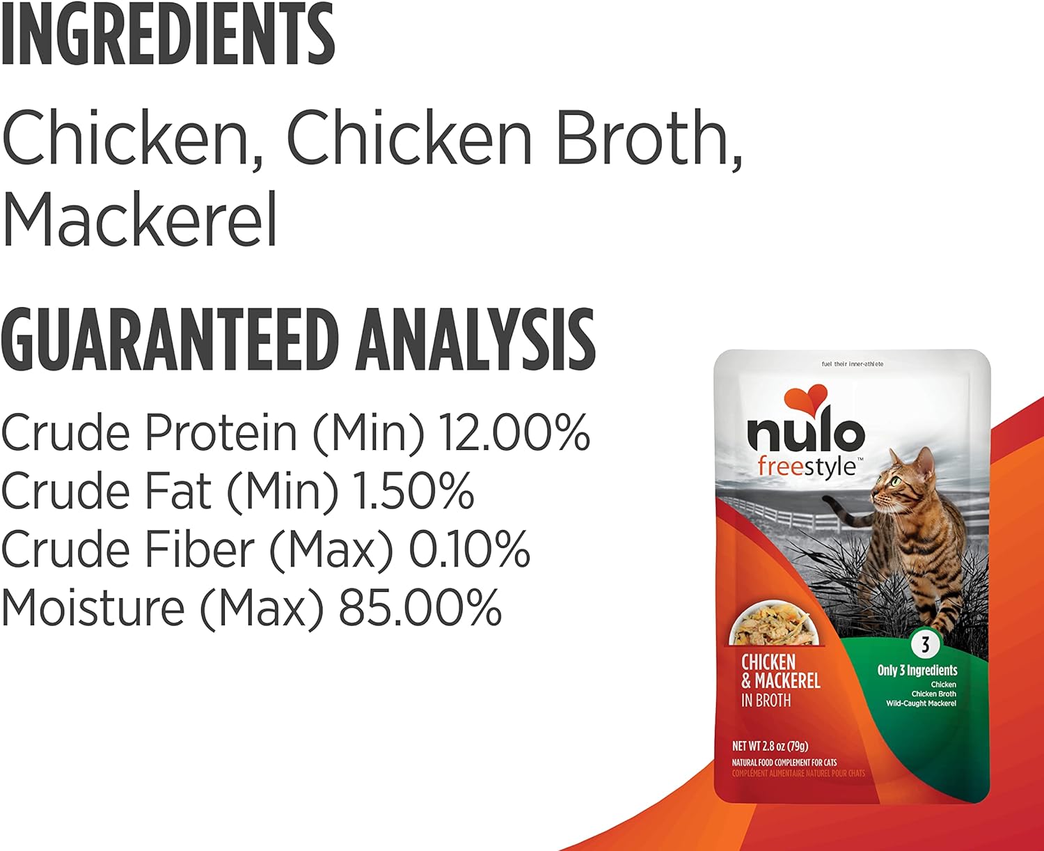 Nulo Freestyle Cat & Kitten Wet Cat Food Pouch, Premium All Natural Grain-Free Soft Cat Food Topper with Amino Acids for Heart Health and High Animal-Based Protein : Pet Supplies