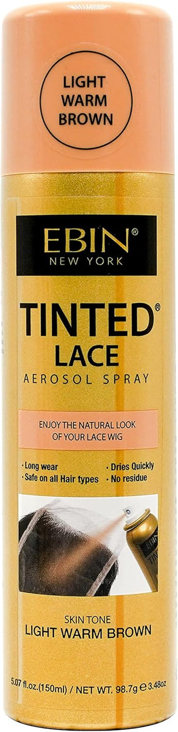Ebin Tinted Lace Light Warm Brown Aerosol Spray 150Ml