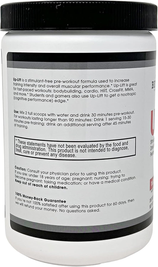 Beverly International Up-Lift Stimulant Free 330 Grams. Workout Energy Drink Mix W/Nitric Oxide & Cognitive Performance Catalysts. Up Your Gaming. Beta Alanine, L-Citrulline, L-Tyrosine