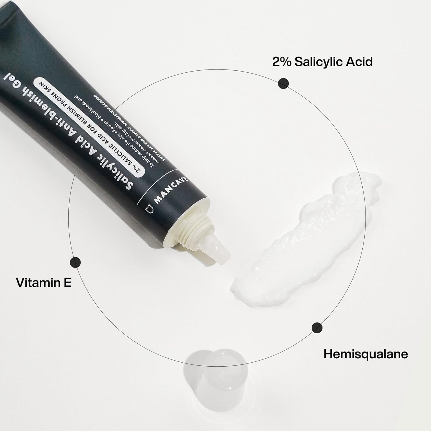 ManCave Salicylic Acid Anti-Blemish Gel 40ml, Blackhead Remover, Gentle Exfoliation, Vegan-Friendly, Suitable for All Skin Types, Post-Consumer Recycled Packaging, Effective Skin Care : Amazon.co.uk: Beauty
