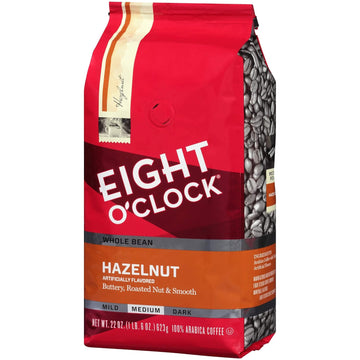 Eight O'Clock Coffee Hazelnut, Medium Roast, Ground Coffee, 22 Ounce (Pack of 1), 100% Arabica, Kosher Certified