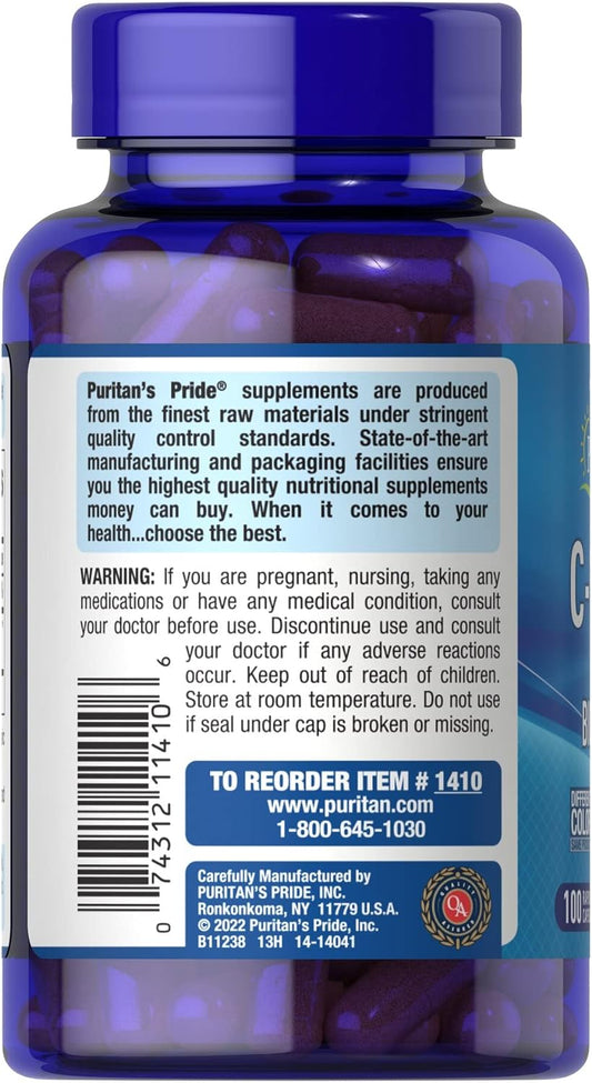 Puritan'S Pride Vitamin C With Bioflavonoids For Immune System Support & Skin Health Capsules