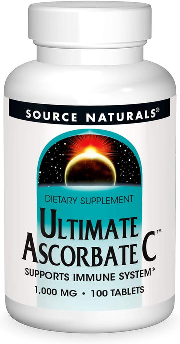 Source Naturals Ultimate Ascorbate C - Vitamin C - 2000 Mg Supports Immune System - 100 Tablets