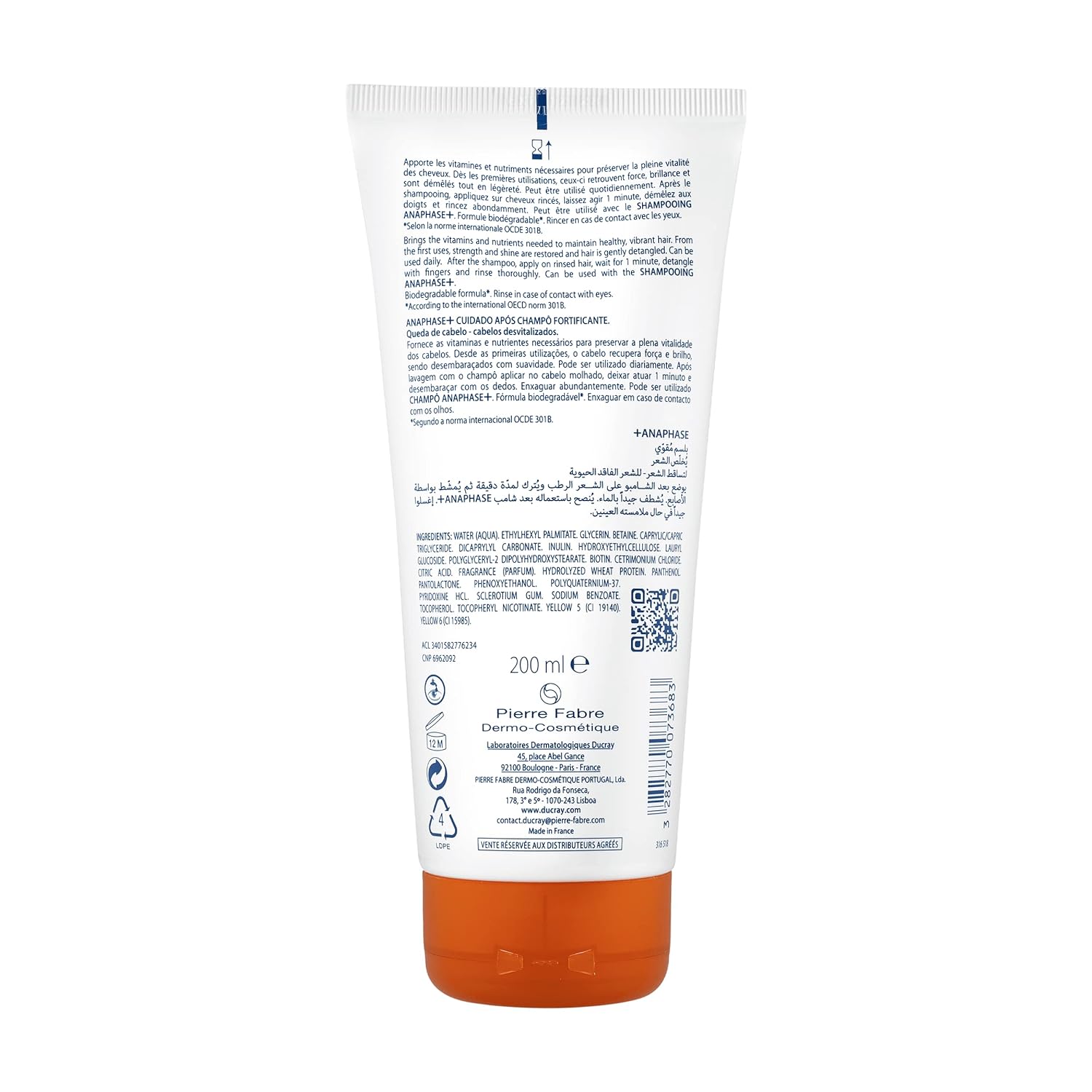 Ducray Anaphase+ Strengthening Conditioner, 6.7 fl. oz. : Beauty & Personal Care