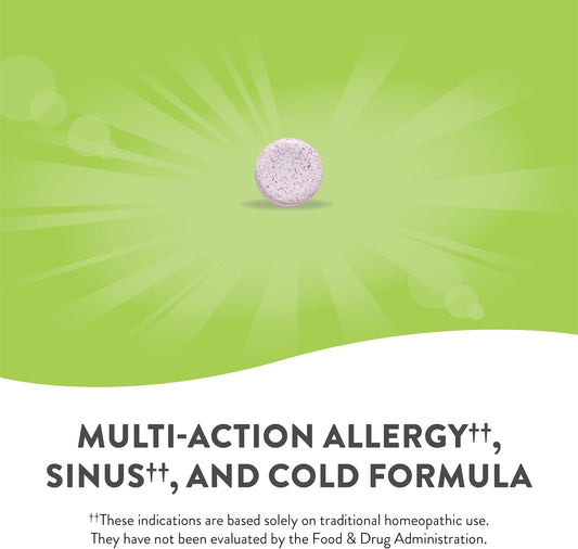 Nature'S Way Umcka Allergy+Sinus Homeopathic, Sneezing, Runny Nose, Congestion, And Sinus Pressure**, Phenylephrine Free, Non-Drowsy, Cherry Flavored, 20 Chewable Tablets