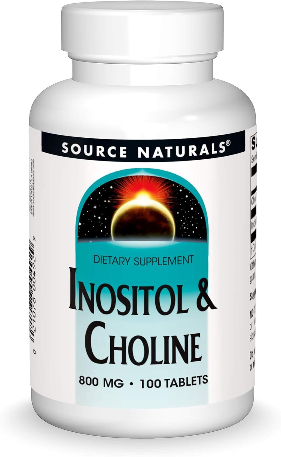 Source Naturals Inositol & Choline 800 Mg Supports Healthy Nerve Function - 100 Tablets