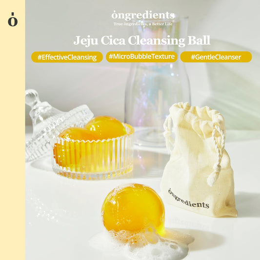 Ongredients Centella Asiatica Cleansing Ball, Face Soap Bar, Jelly Ball Cleanser, 3.8 Ounce