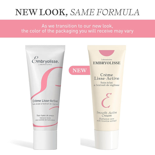 Embryolisse Smooth-Active Moisturizer. Daily Face Cream For All Skin Types. Fragrance-Free Formula That Moisturizes, Soothes & Reduces Redness. 95% Ingredients Of Natural Origin, 1.35 Fl Oz
