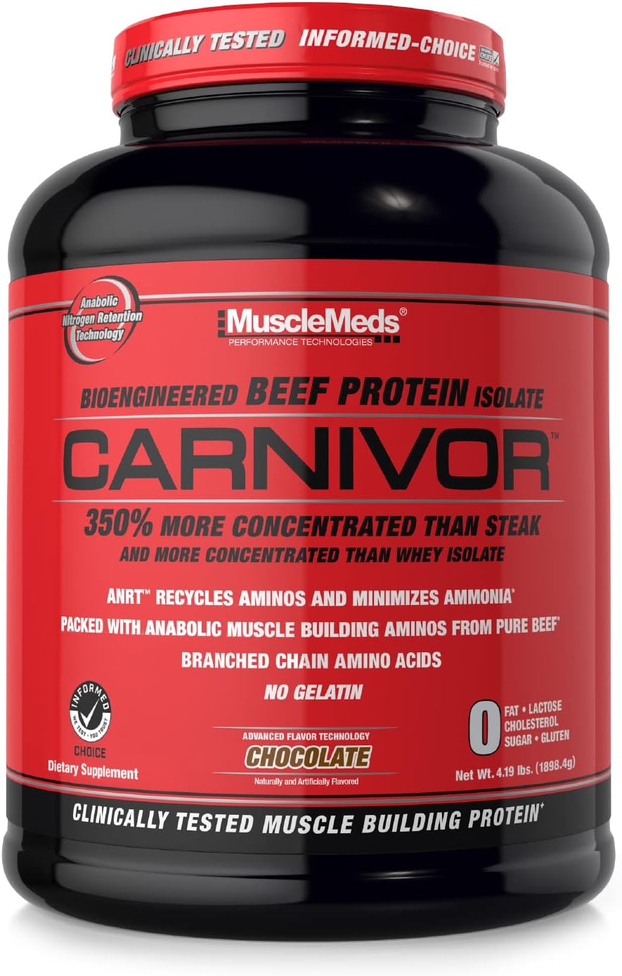 MuscleMeds, Carnivor Beef Protein Isolate Powder 56 Servings, Chocolat