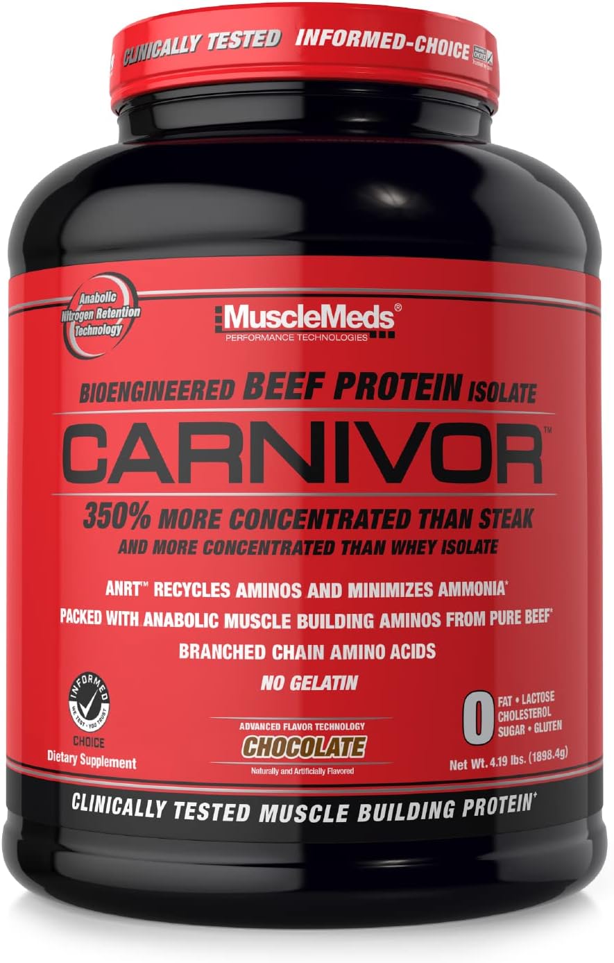 Musclemeds Carnivor Beef Protein Isolate Powder, Chocolate Peanut Butter, 4.14 Pound