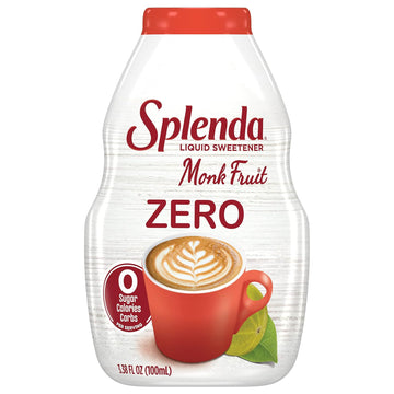 Splenda Monk Fruit Liquid Zero Calorie Sweetener Drops, 3.38 Fl Oz Bottle (Pack Of 1)