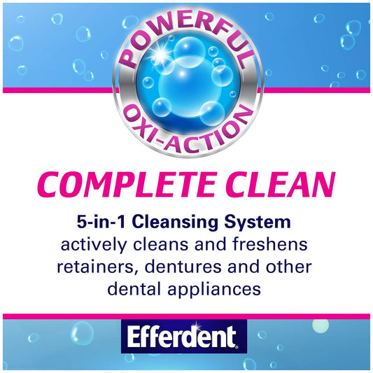 Efferdent Denture Cleanser Tablets, Complete Clean, 102 Tablets | Pack of 2