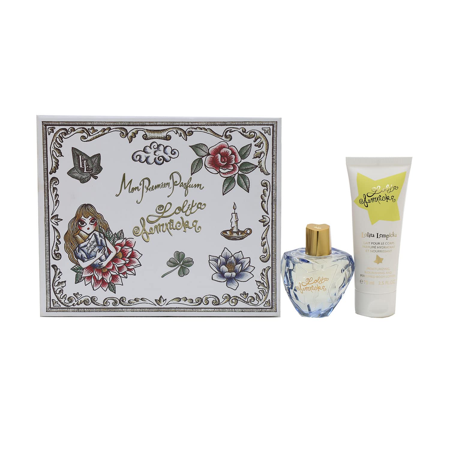 Lolita Lempicka Gift Set - Mon Premier Spray Bottle 1.7 Oz & Body Lotion 2.5 Oz