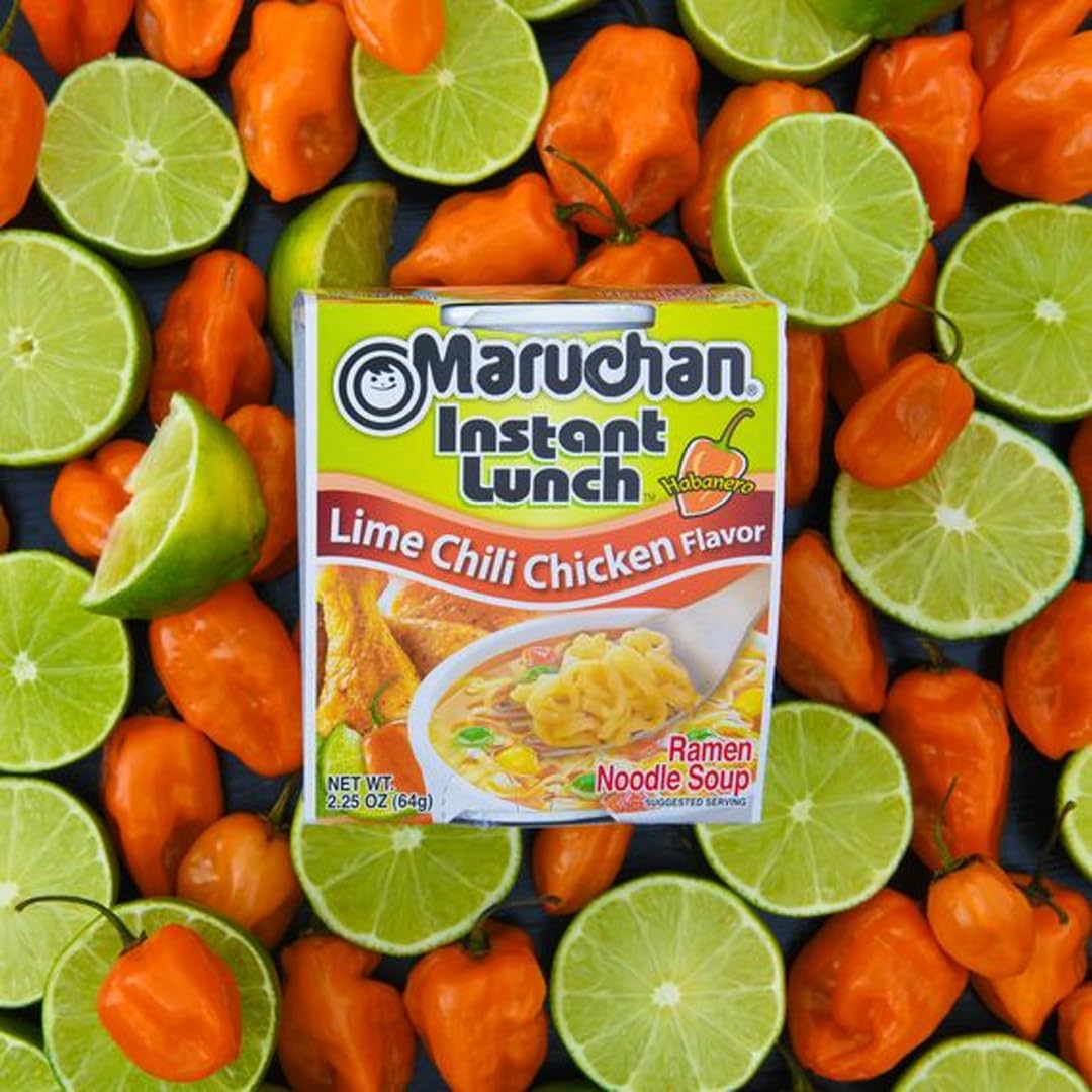 Maruchan Instant Lunch Lime Chili Chicken, Ramen Noodle Soup, Microwaveable Meal, 2.25 Oz, 12 Count : Grocery & Gourmet Food