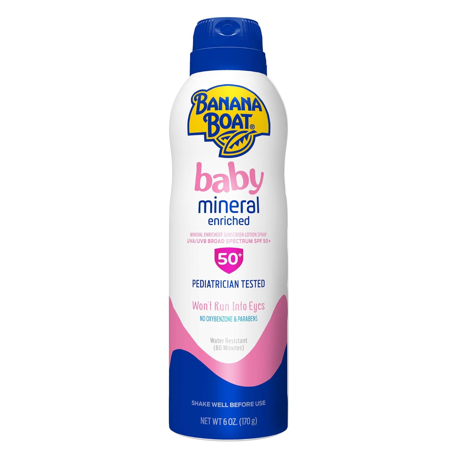 Banana Boat Baby Mineral Enriched Sunscreen Spray Spf 50, 6Oz | Banana Boat Baby Sunscreen Spray, Sunscreen For Babies, Oxybenzone Free Sunscreen, Banana Boat Spray Sunscreen Spf 50, 6Oz