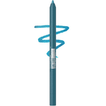 Maybelline Tattoo Studio Sharpenable Eyeliner Pencil, 36 Hour Wear, Waterproof, Blue Disco, 1 Count