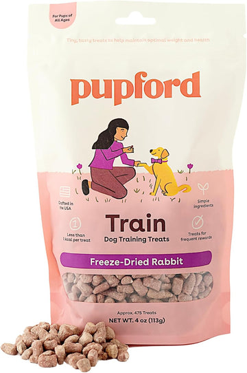 Pupford Freeze Dried Training Treats For Dogs & Puppies, 475+ Two Ingredient Bites (Rabbit, 4 Oz)