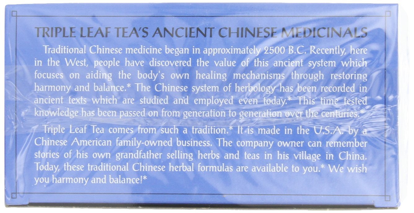 Triple Leaf Tea, Herbal Laxative, 20 Tea Bags (Pack Of 6)