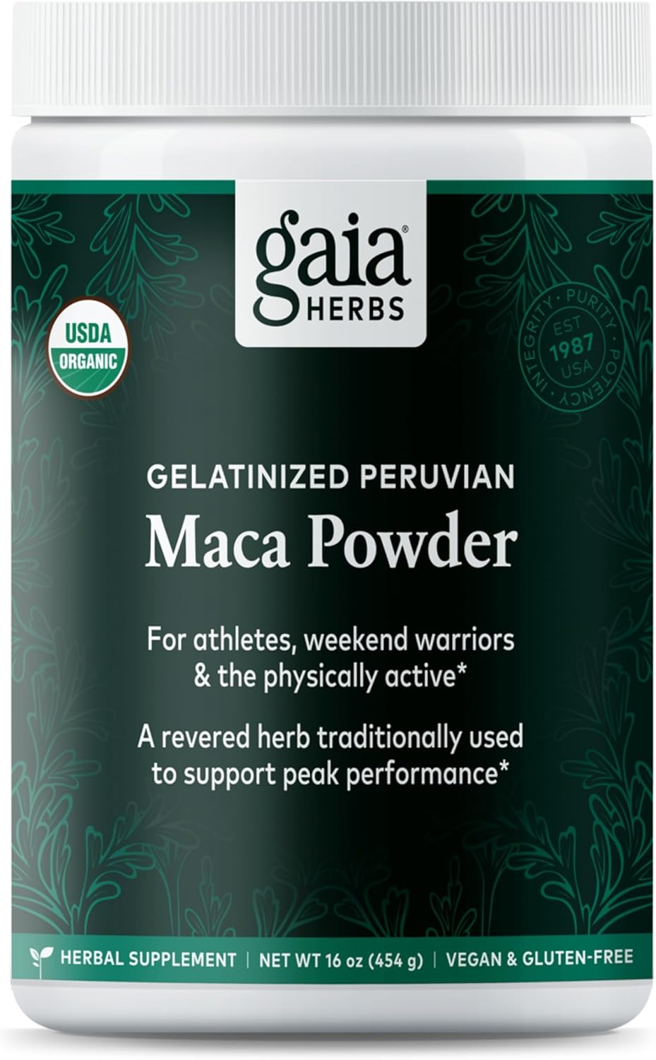 Gaia Herbs Maca Powder - Natural Energy Supplement - Supports And Maintains Healthy Energy And Stamina - Made With Usda Certified Organic Maca Root (Lepidium Meyenii) - 16 Oz (138-Day Supply)