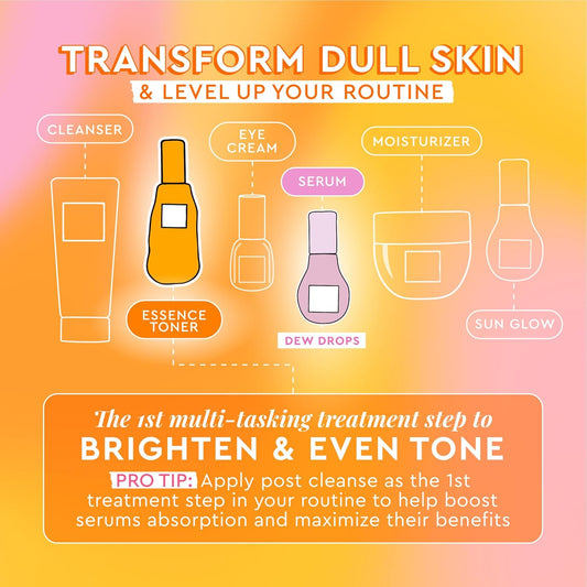 Glow Recipe Cloudberry Brightening Essence Toner (75 Ml) - Coq10 Face Toner To Strengthen Skin Barrier + Niacinamide Dew Drops Facial Serum & Illuminating Makeup Primer For Glowing Skin (15 Ml)