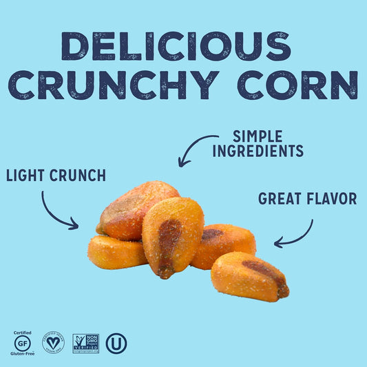 Love Corn: Sea Salt | Roasted Crunchy Corn - Gluten-Free - Plant Based & Vegan - Healthy Snack - Low Calorie - (Box Of 6 Bags, 115G Each)