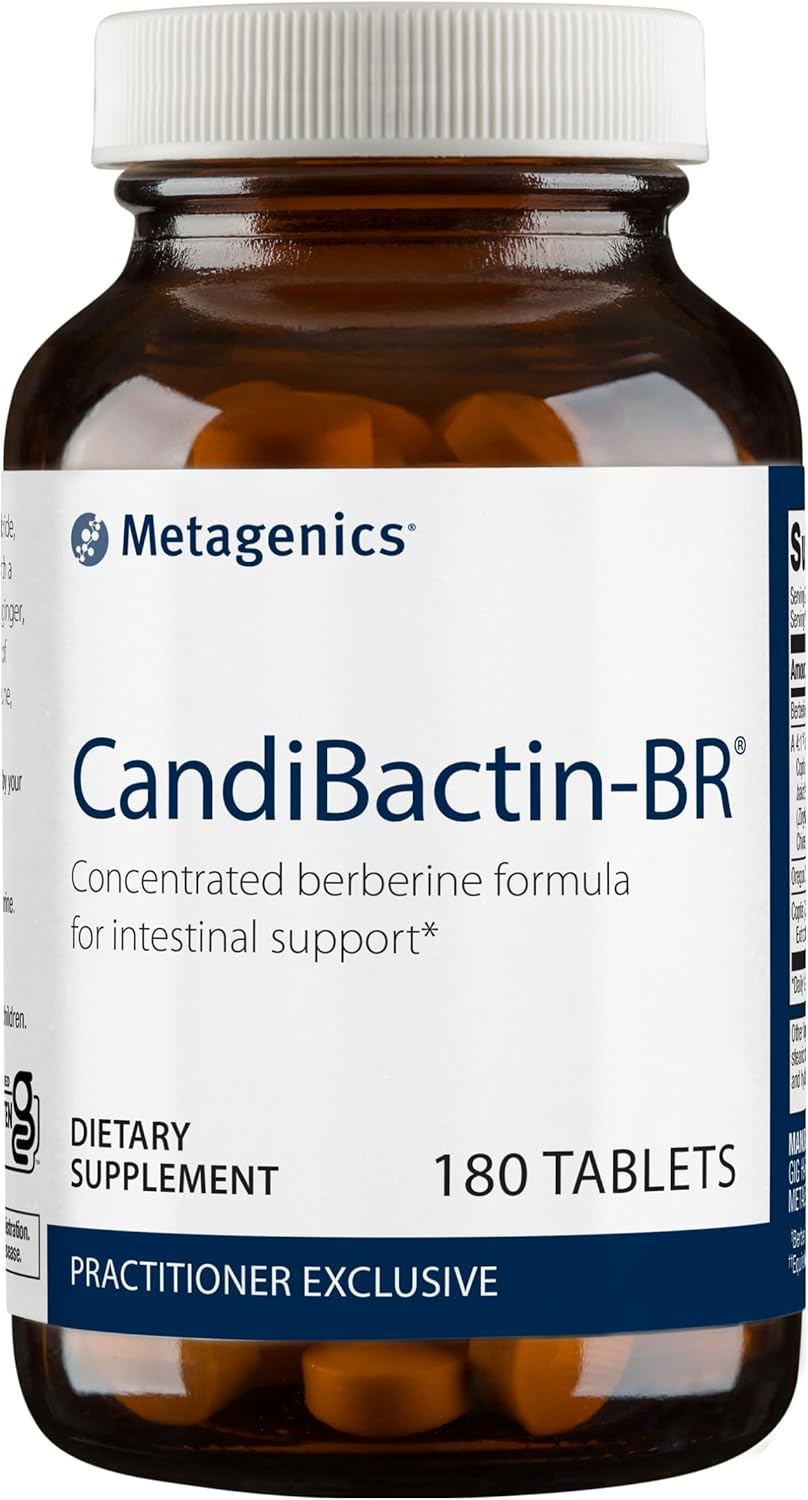 Metagenics Candibactin-Br - Concentrated Berberine For Intestinal Support* - With Berberine, Oregon Grape & Coptis Root Extract - Gut Health Supplements* - Gluten-Free - Vegetarian - 180 Tablets