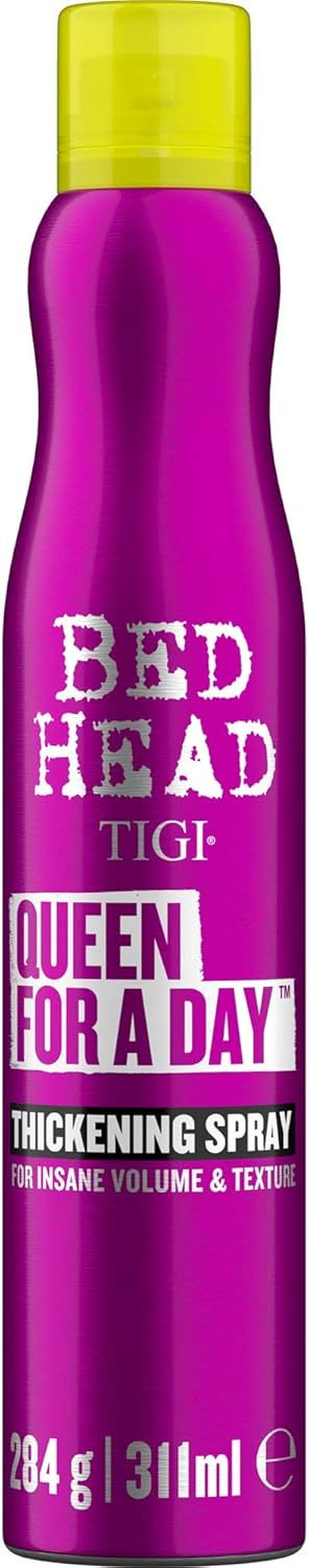Bed Head By Tigi | Queen For A Day Thickening Hair Volume Spray | Professional Volumising Hair Products | Ideal For Fine, Flat And Thin Hair | 311Ml, Packaging May Vary