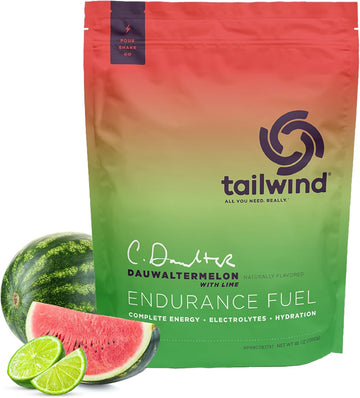 Tailwind Nutrition Endurance Fuel, Sports Drink Powder Mix With Electrolytes, Non-Gmo, Free Of Soy, Dairy, And Gluten, Vegan-Friendly, Dauwaltermelon, 50 Servings