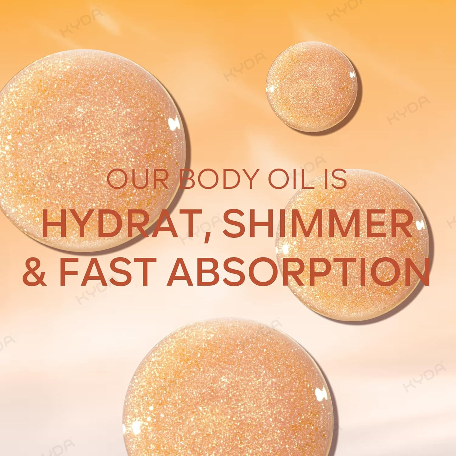 Kyda Body Glow Oil, Spf 45 Broad Spectrum, Sunscreen Body Oil With Rose Gold Mica, Moisturizing Coconuts Summer Sunscreen, Water Resistant Glow Skin Moisturizer, 3.38 Fl Oz, Rose : Beauty & Personal Care