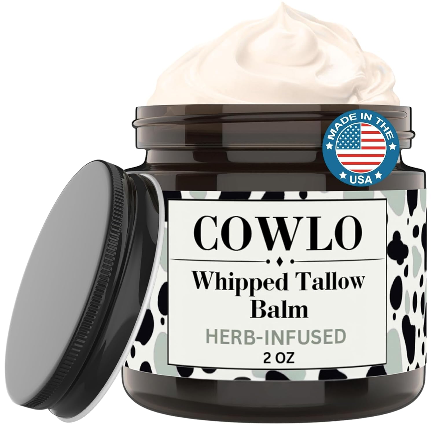 Whipped Beef Tallow For Skin – 100% Grass Fed Tallow Moisturizer For Face, Organic Body Butter, Rosacea, Eczema, Babies, Sensitive Skin (Unscented) 2Oz