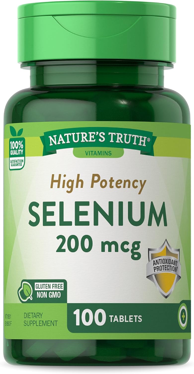 Selenium 200Mcg | 100 Tablets | High Potency | Non-Gmo, Gluten Free Supplement | By Nature'S Truth